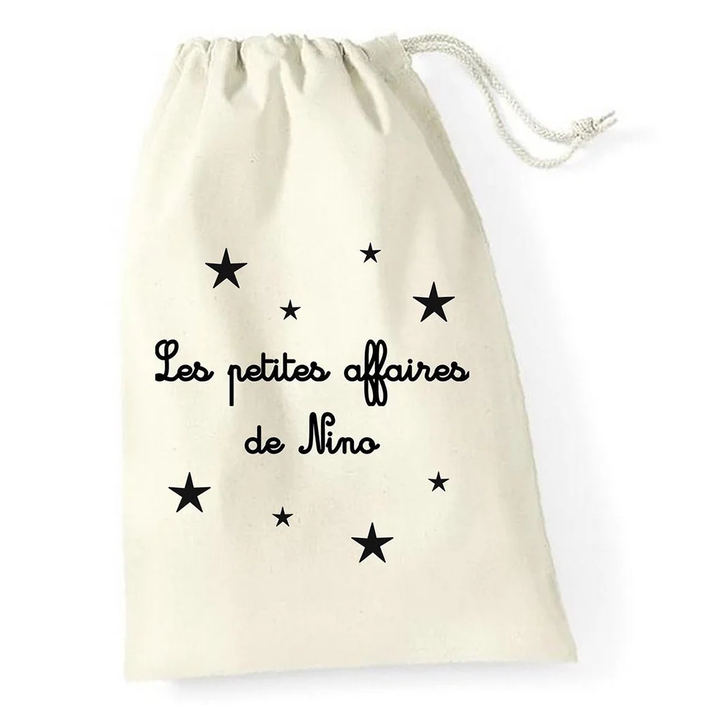 

50 Pcs/Personalised toy bag cuddly softie pouches birth gift child bag Custom cotton drawstring Guest Bag Jewelry Bags chic