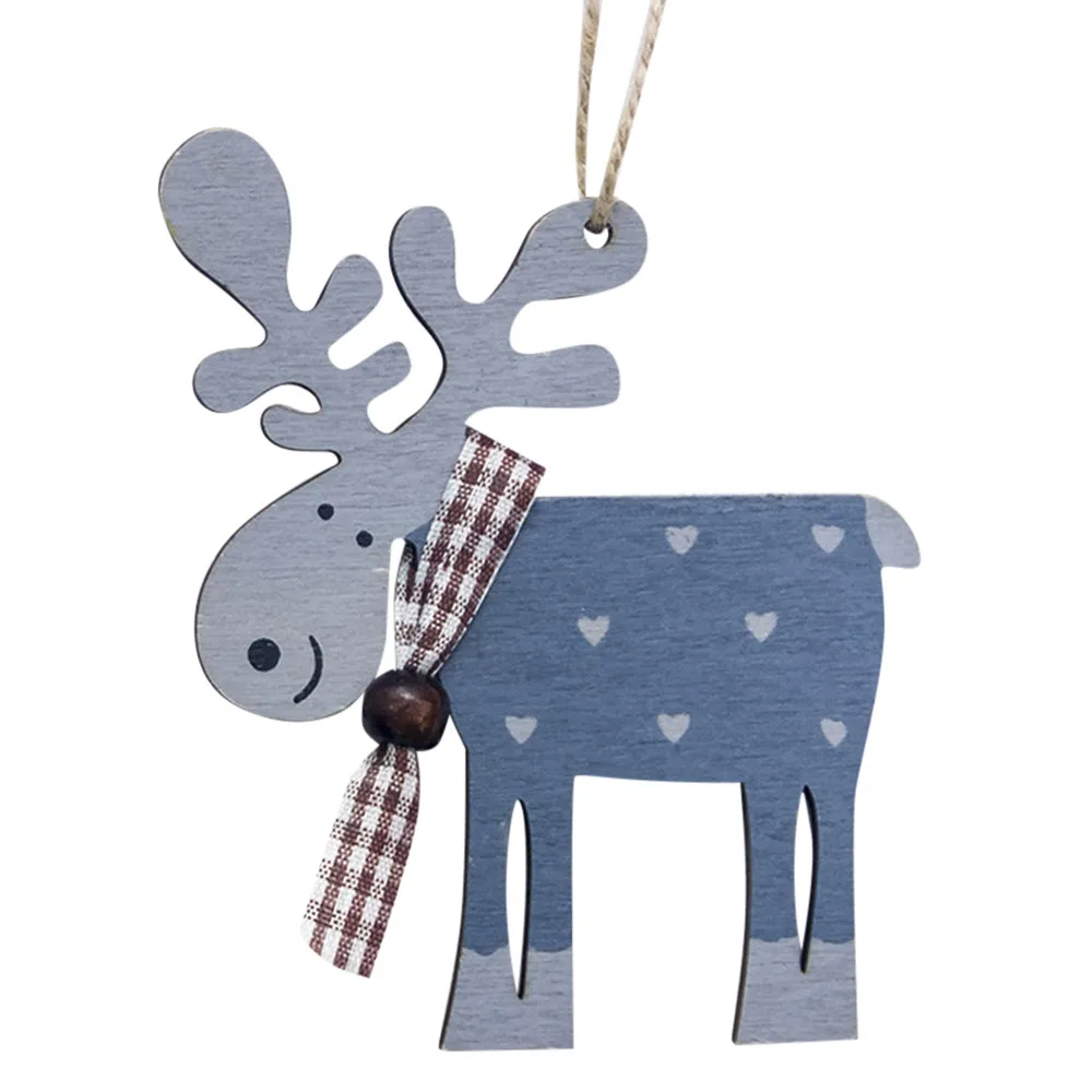 Лидер продаж подвеска в виде лося из дерева украшение для рождественской елки