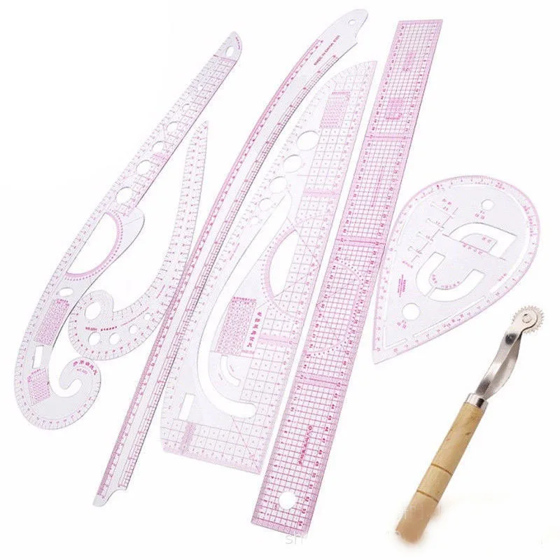 

Линейка для шитья 7 шт./компл., набор для измерения, прозрачная линейка для шитья, измерительная рукоятка, набор ручек для французского изгиб...