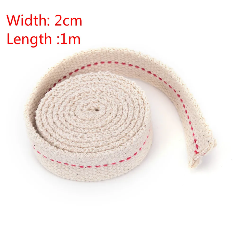 

DIY Accessory Material 1/1.5M Strong Flat Cotton Wick Core For Kerosene Burner Stove Lighting Lantern Oil Lamp Making