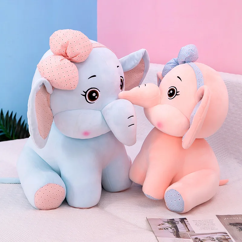 

40-60cm Kawaii New Baby Elephant Soft Stuffed Plush Toy Animal Couple Doll Girl Holiday Children Girls Gifts for the new year