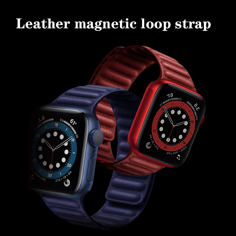 

Newest attaches leather watch band for apple watch series 6 magically 40mm 44mm iwatch 1 2 3 4 watchbands 38mm 42mm strap