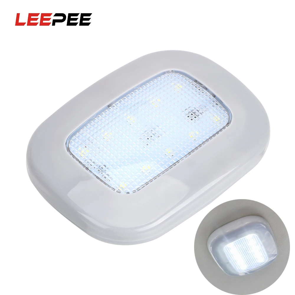 LEEPEE 10 LED Vehicle Roof Ceiling Lamp Car Reading Light Magnet Dome White USB Charging Universal Auto Interior | Автомобили и