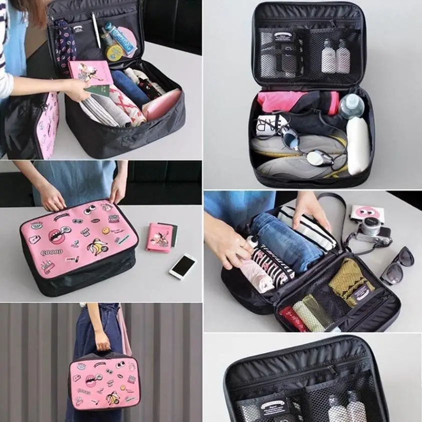 

Portable storage bag cartoon travel bag large capacity Korean version storage bag dirty clothes luggage bag