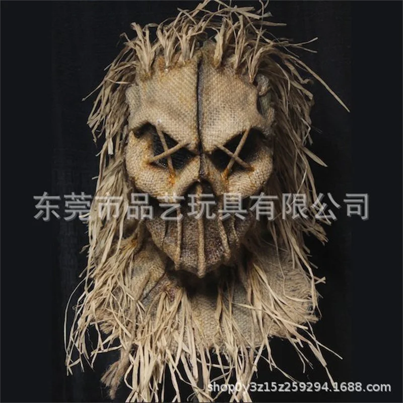 Пугал на Хэллоуин яркая маска накладка голову с перчатками шляпа костюм головной