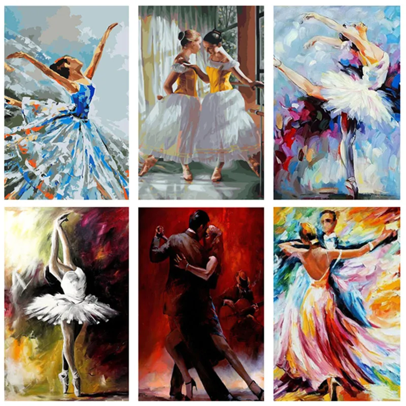 Набор для рукоделия алмазная живопись балет танцор полный круглый бриллиант