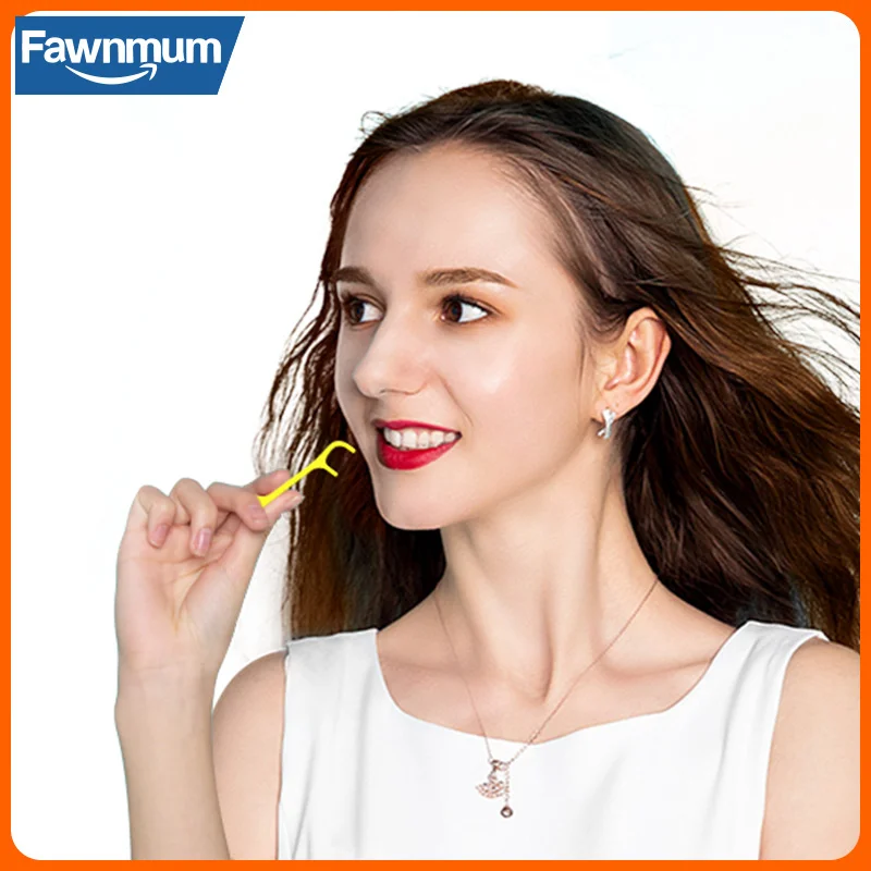 

Fawnmum Dental Floss Picks Children Smiley For Teeth Care Oral Hygiene Interdental Brush Toothpicks With Thread Dentistry Tool