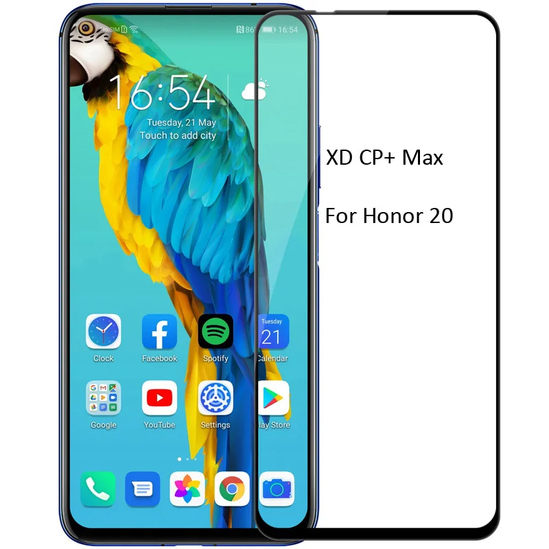 Nillkin XD CP+ Max закаленное стекло для huawei Honor View 20 Pro V20 на весь экран клеевой чехол изогнутый защитный олеофобный - Цвет: Black