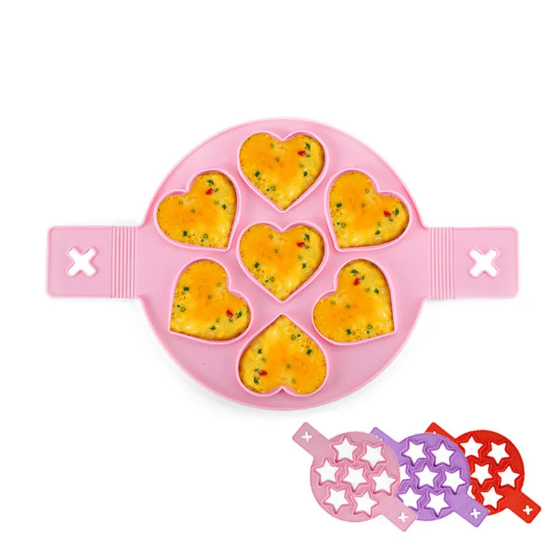 7 отверстий силиконовая форма для яиц жареная яичницы блинов Кухонные гаджеты