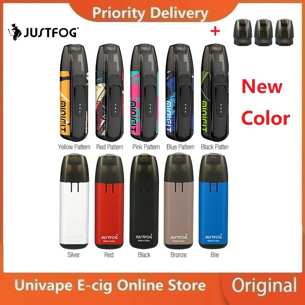 Набор цветов JUSTFOG MINIFIT Pod Vape Kit с аккумулятором 370 мАч и картриджем 1,5 мл pod system pod vape Kit vs Drag Nano/Kubi
