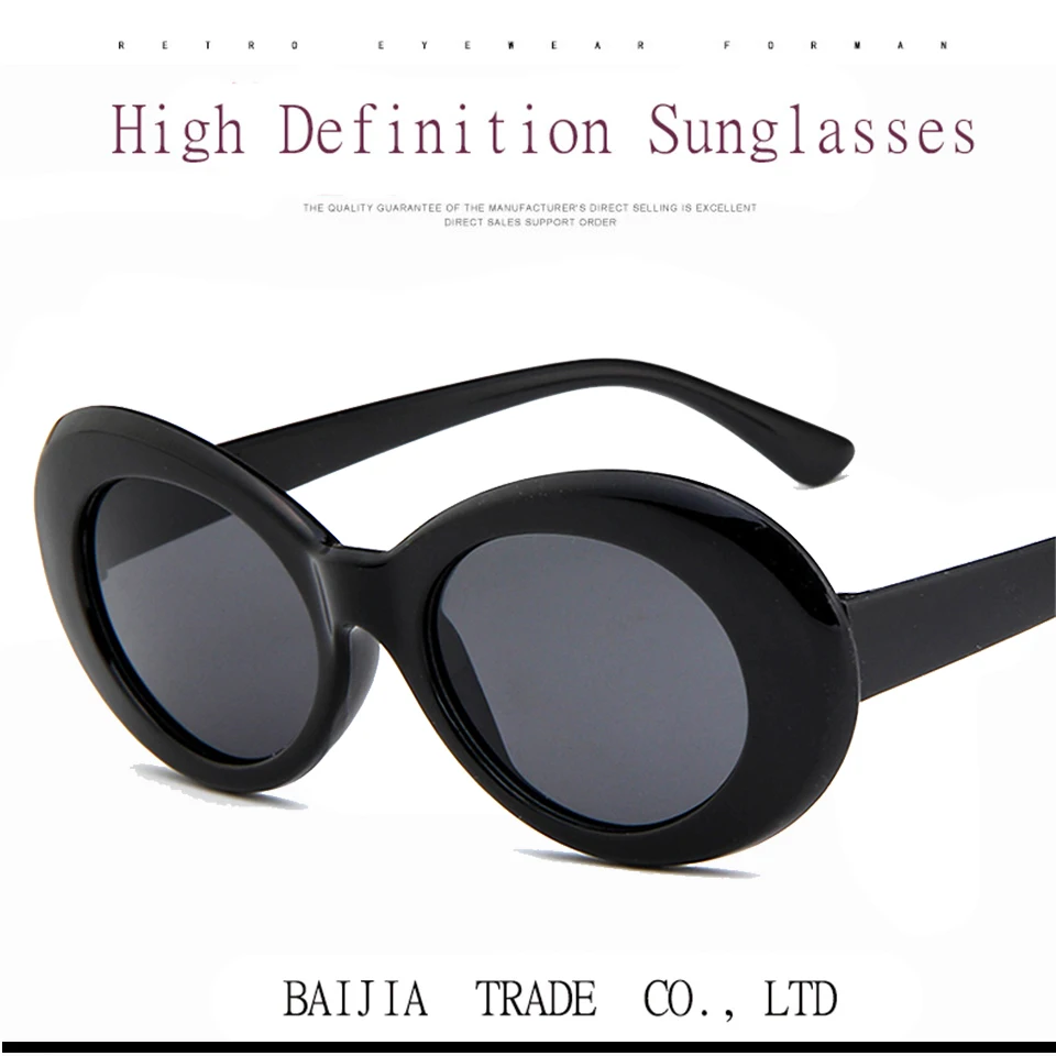 

Овальные Солнцезащитные очки женские модные популярные Винтажные Солнцезащитные очки в стиле ретро женские белые черные очки UV400