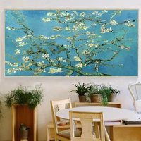 vincent van gogh blue blossoming almond tree large oil painting on canvas poster print wall art pictures for living room cuadros
