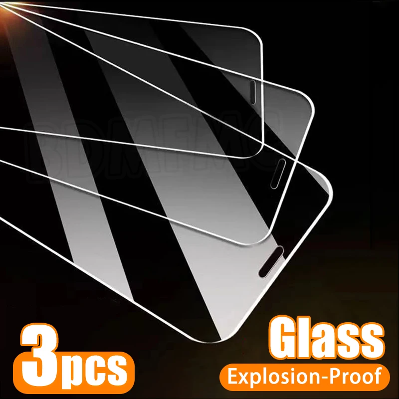 

3Pcs 9H Tempered Glass For iphone 6 7 8 Plus SE 2020 Protective Glass iphone 11 12 Pro Xs Mas mini X Xr Screen Protector Glass