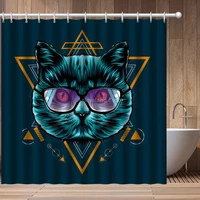 cool fashion animals cats 3d print shower curtain bathroom set with waterproof hook bath curtains cartoon kids african funny