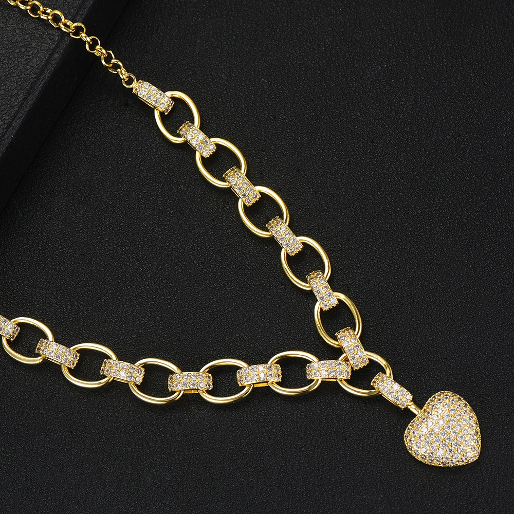 GODKI модные подвески в форме сердца ожерелье Подвеска для женщин свадебные