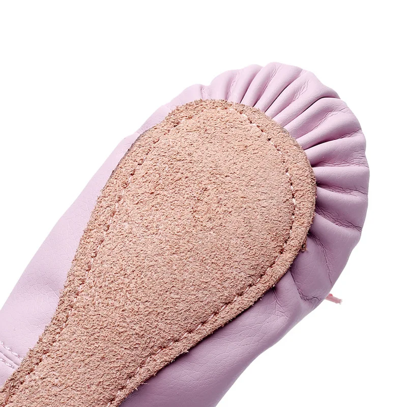 Профессиональная танцевальная обувь для детей удобные кожаные балетки с мягкой