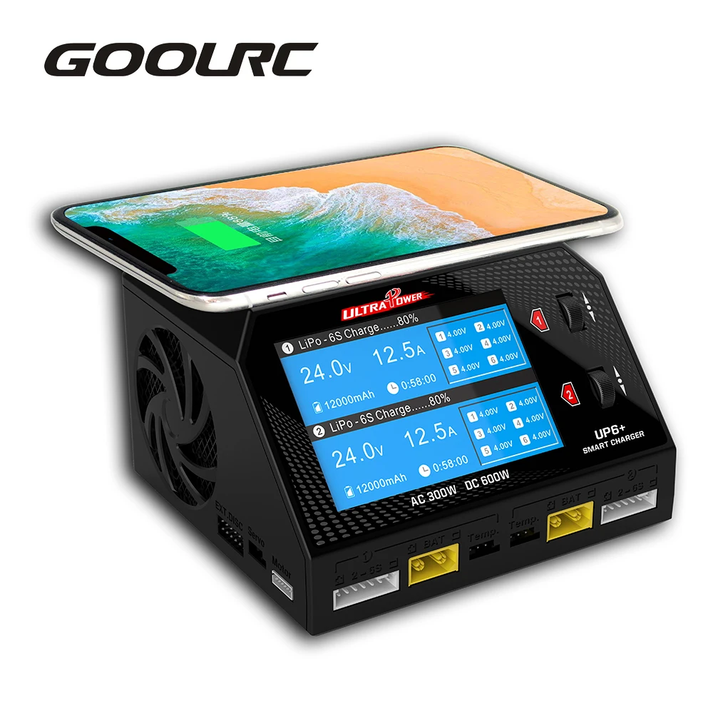 Ультра мощность UP6 + Баланс Зарядное устройство Dis зарядное AC 2x150 Вт DC 2x300 2x16A