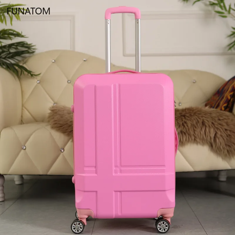 ABS + PC 20'པ дюймовый чемодан на колесиках багаж для путешествий переноски 28