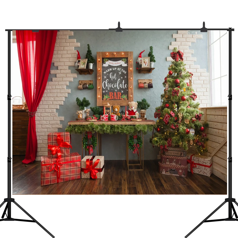 

Lyavshi рождественские занавески с рисунком деревьев подарок украшение дома фотографии фоны для фотографий фоны для фотостудии