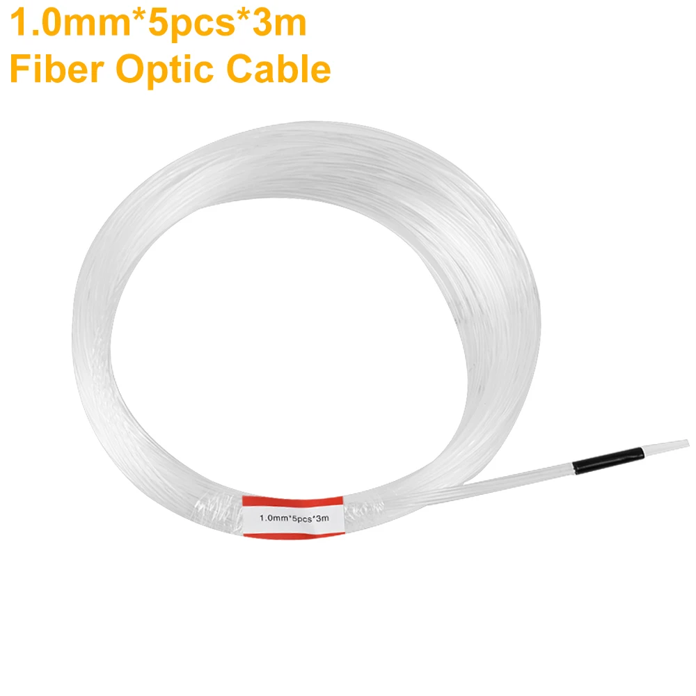 

1.0mm*5PCS*3M PMMA End Glow Optic Fiber DIY Starry Sky Ceiling For Light Source Machine Bedroom Decoration