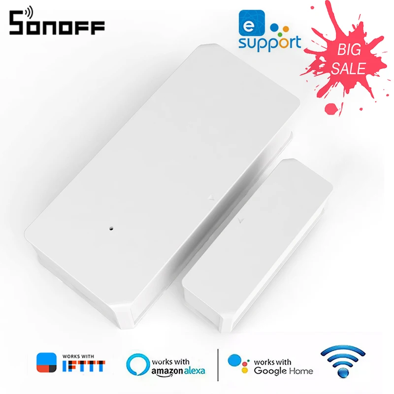 Интеллектуальный выключатель света SONOFF DW2 RF двери/окна Сенсор Модуль