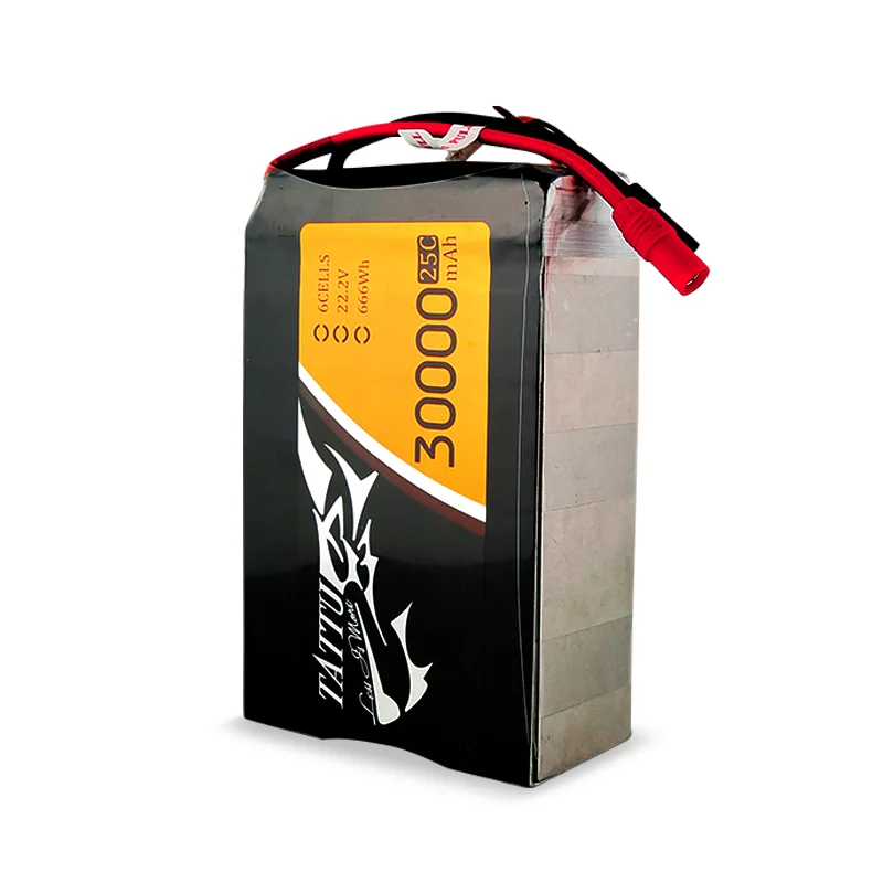 Аккумулятор TATTU 6S 30000 мА · ч 22,2 в 25C 6S1P 666wh LiPo с разъемом AS150 + XT150 для Дронов