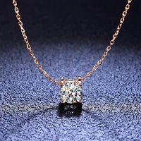 925 sterling silver pendant 1 ct moissanite necklace women fashion classic wedding jewelry
