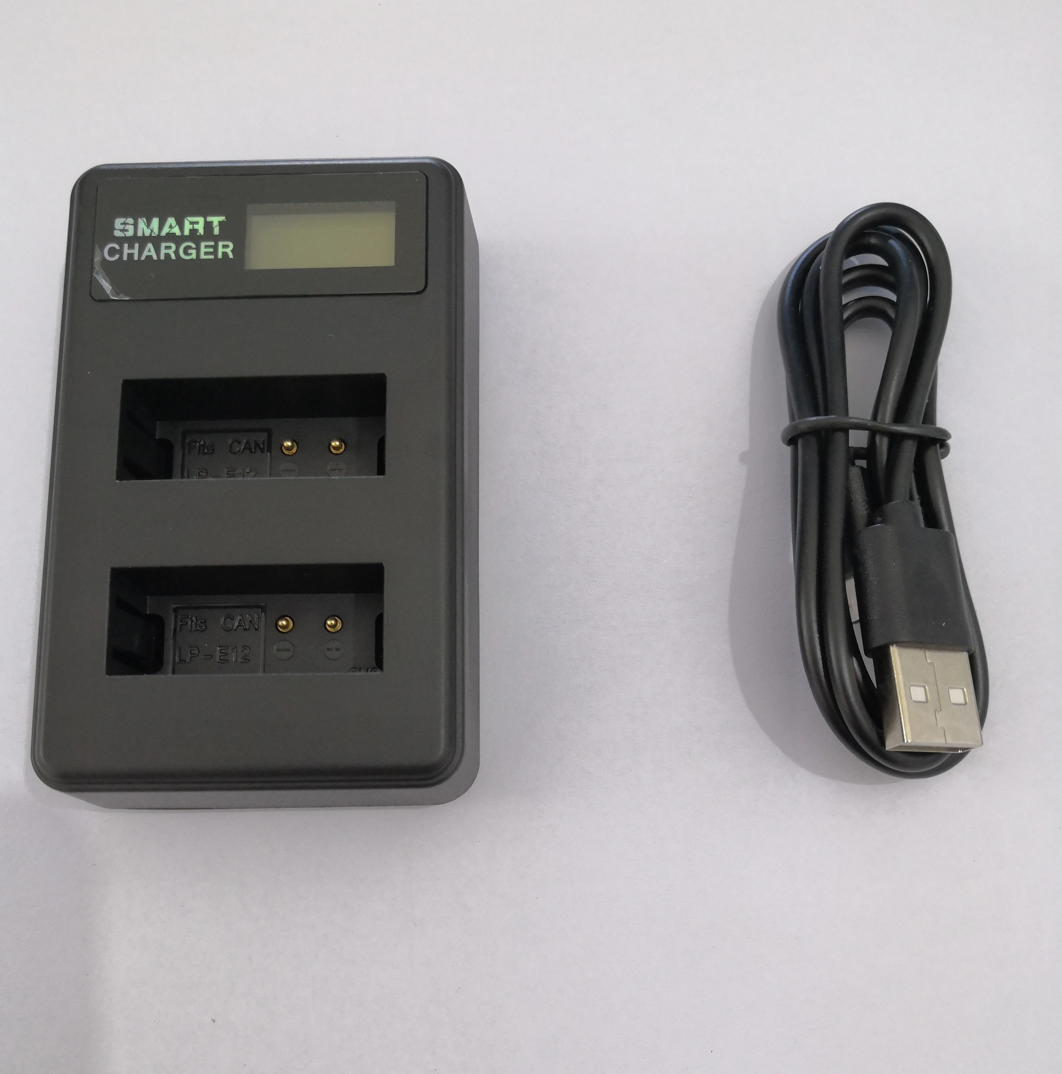 Зарядное устройство USB для двух батарей с ЖК-дисплеем для Canon LP-E12 Batetry для камер Canon M 100D Kiss X7 Rebel SL1 M10 M50 DSLR