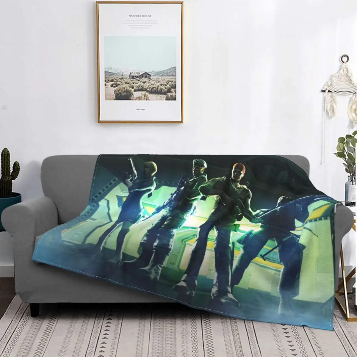 

Cross Fire Gun Shooting Games Cooperation Portable Warm Throw Blankets for Bedding Travel