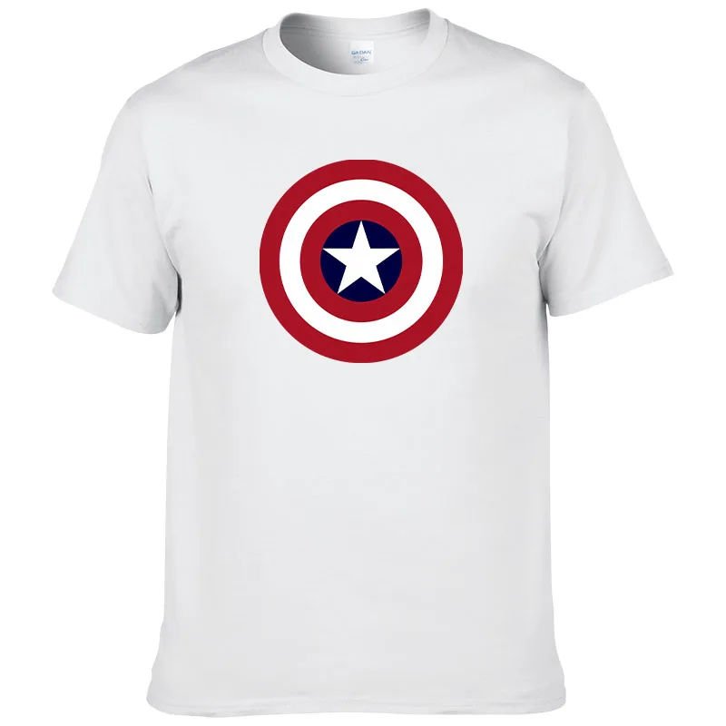 

Marvel The Avengers Captain America Short Sleeve Tee Men's Cotton T-shirt 2021 Tops Summer Graphic T Shirts Funny T Shirts Tops