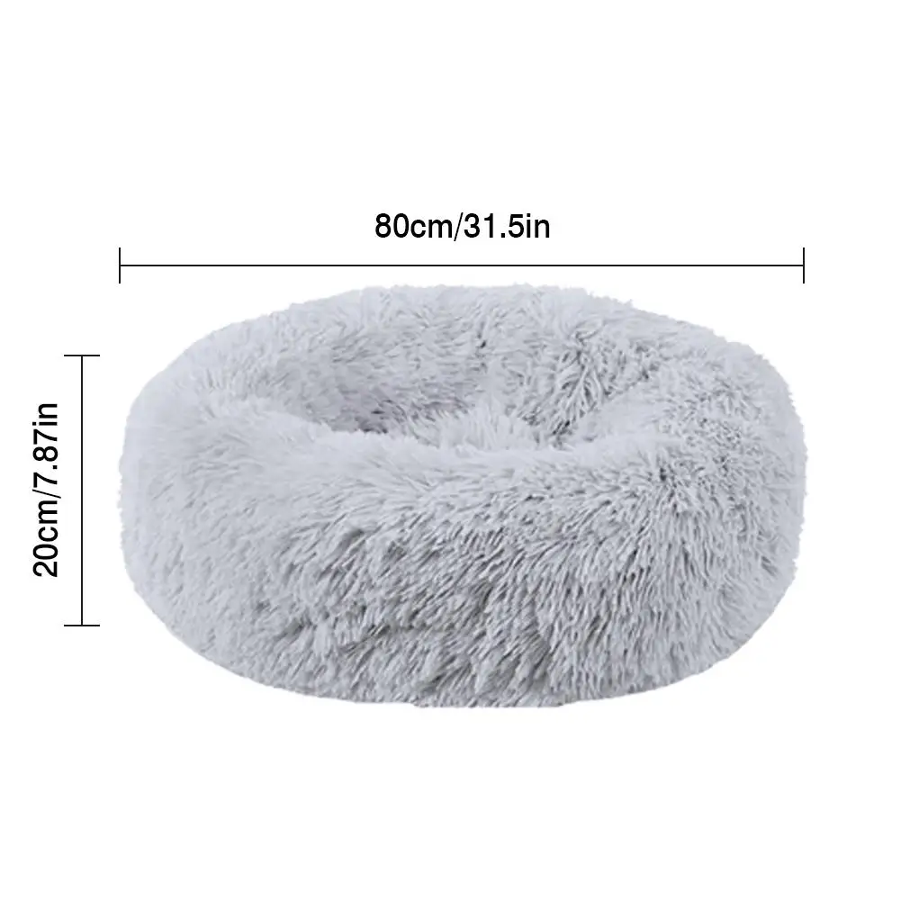 

Cat Bed House Round Long Plush Super Soft Pet Dog Bed Winter Warm Sleeping Bag Puppy For Dogs Nest Products Cat Mat