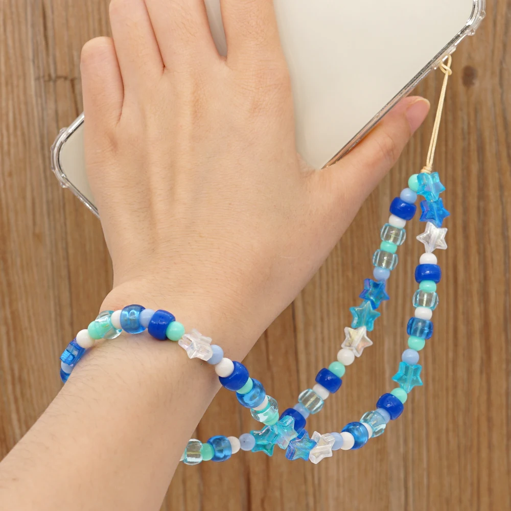 

Новинка 2022, цепочка для телефона, чехол, очаровательные бусины, ремешок, Аксессуары для мобильного телефона, подвеска, звезды, цепочки, телефонный ремешок, ювелирные изделия