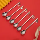 Рождественские украшения, кофейная ложка, нержавеющая ложка, Набор рождественских подарочных коробок, рождественские украшения для дома, рождественский подарок, Рождество