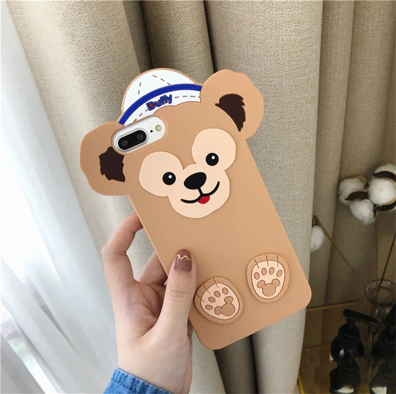 Милый силиконовый чехол для iPhone 5, 5S, 6, 6s Plus, 7, 8, X, XR, XS, 11 Pro Max, SE, чехол, панда, медведь, кошка, утка, свинья, милый чехол для телефона - Цвет: Brown Monkey