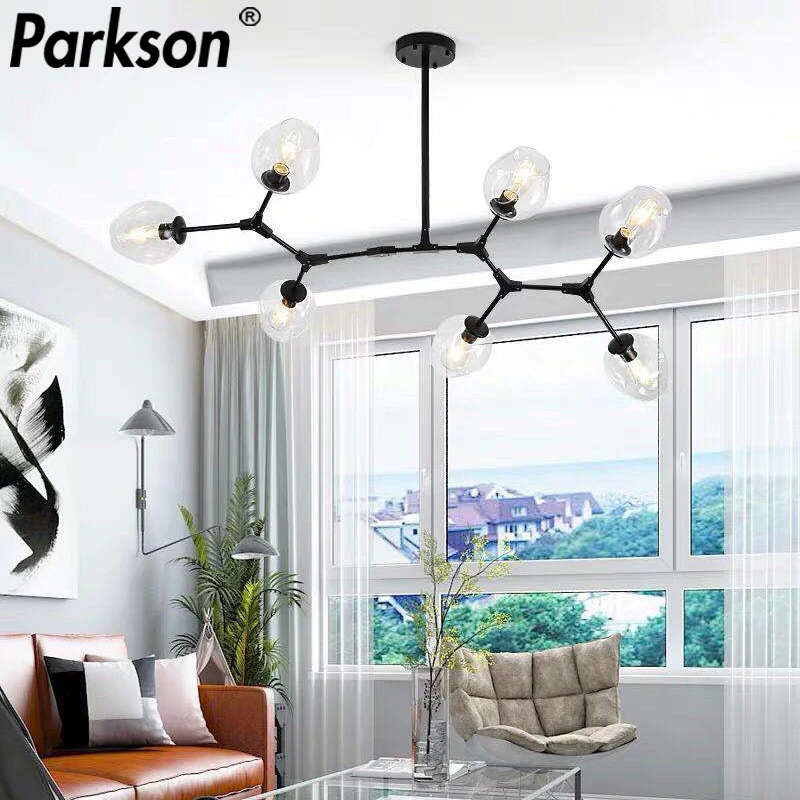 Современный скандинавский подвесной светильник 4 цвета стеклянный абажур