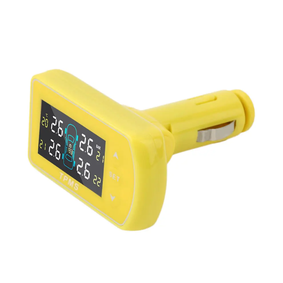 

Hot! 4 Colors Tire Pressure Monitor System + 4 External Sensors LCD Display GT02-T02 New And High Quality