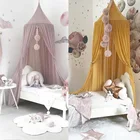 Скандинавский стиль, детская кровать, навес, москитная сетка, занавеска, постельное белье для детской кроватки, подвесной купол, палатка для девочек, игровой Замок принцессы