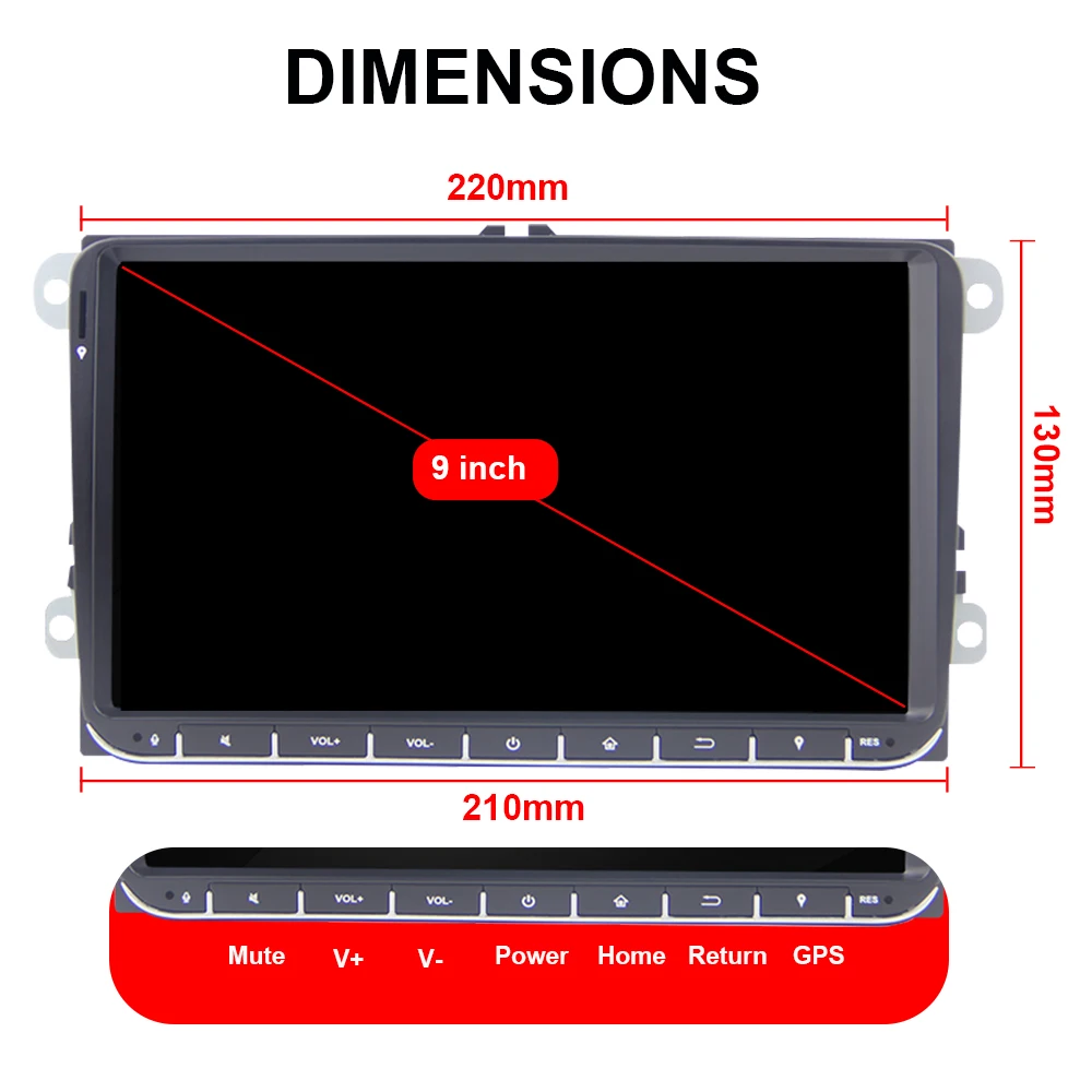 Автомагнитола Eunavi 2 Din Android GPS для VW Passat B6 Polo GOLF 5 Touran Jetta Tiguan Magotan Seat мультимедийный