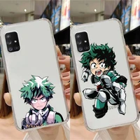 my hero academia phone case transparent for samsung galaxy a s note 9 10 51 50 71 70 80 20 21 30s ultra plus