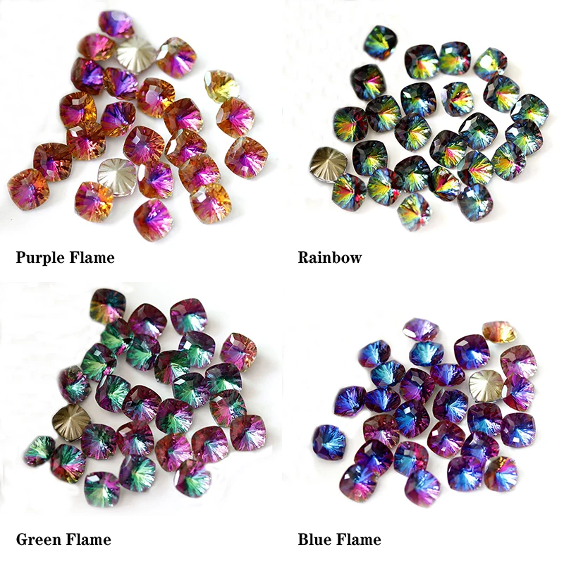 Искусство ногтей Стразы калейдоскоп квадратные высококачественные стеклянные