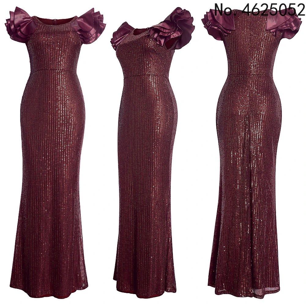 Новое африканское красное платье с блестками одежда из Кении вечернее