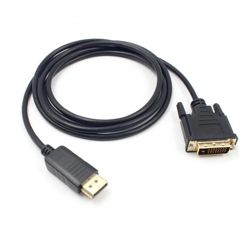 Позолоченный кабель переходник DisplayPort DP DVI папа 1 8 м|Компьютерные кабели и