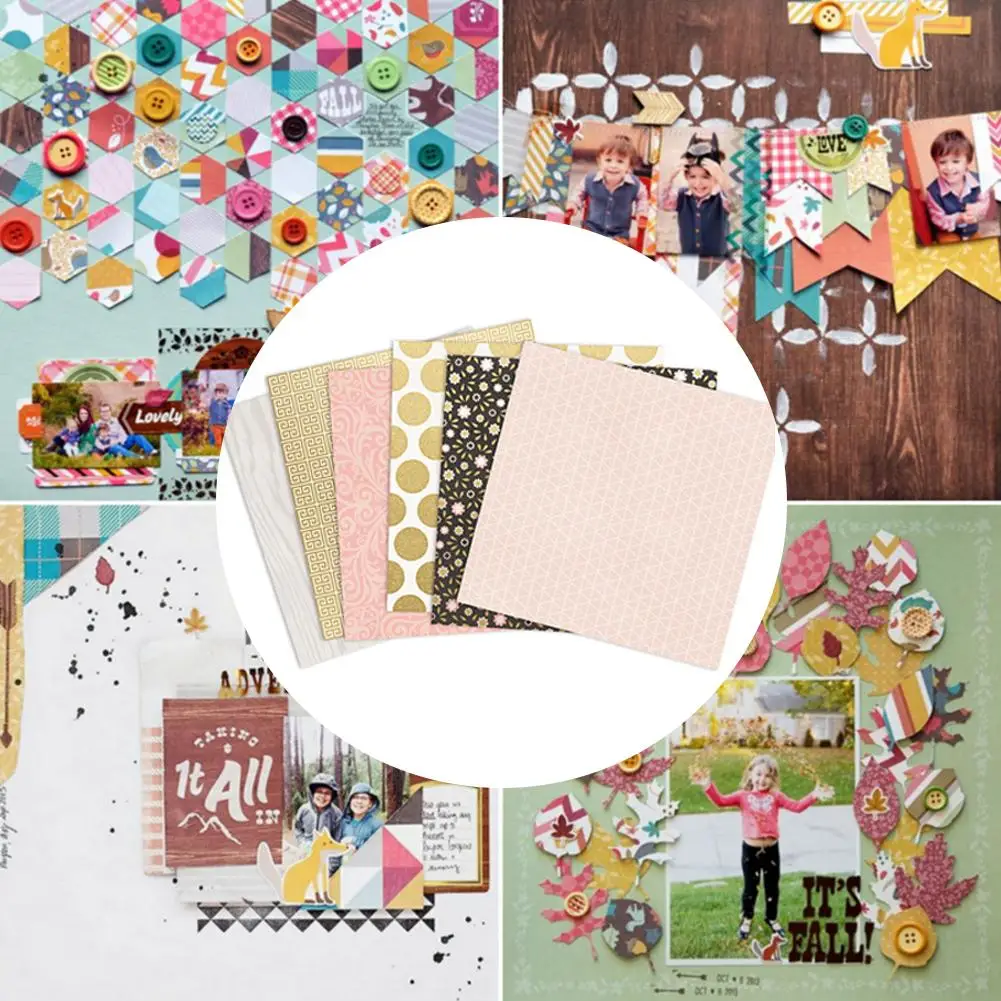 24 шт./компл. фоновая бумага для оригами сделай сам фотоальбом скрапбукинга 6