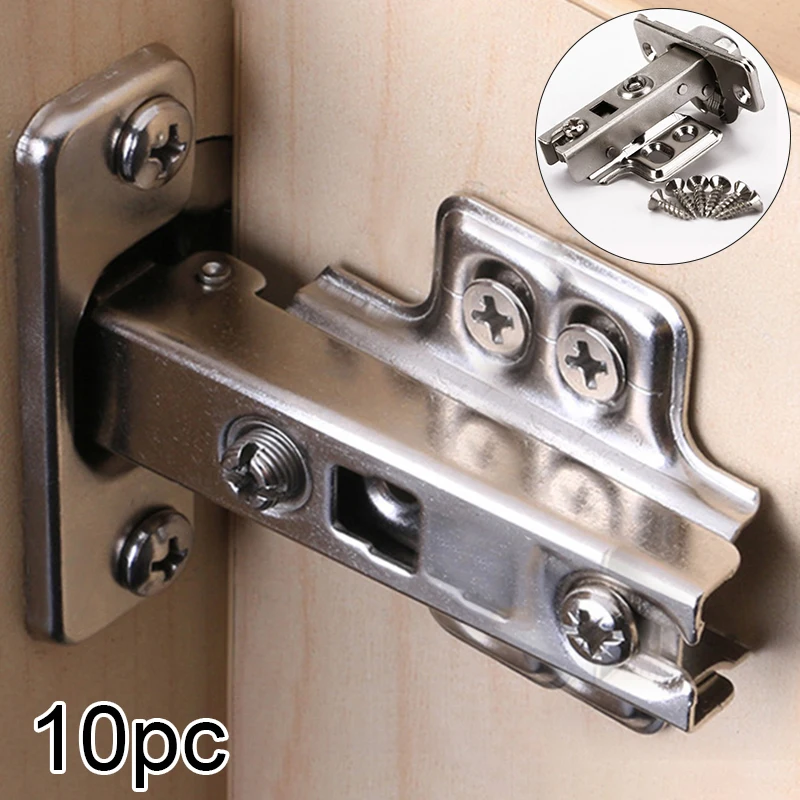 

Closet Hinge Plates Door Cabinet Bookshelves Silver Replacement Repair