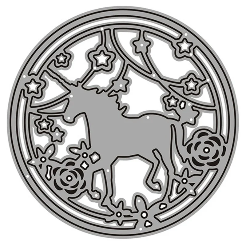 Единорог высечки для DIY скрапбукинга декоративные бумажные карты полый конь