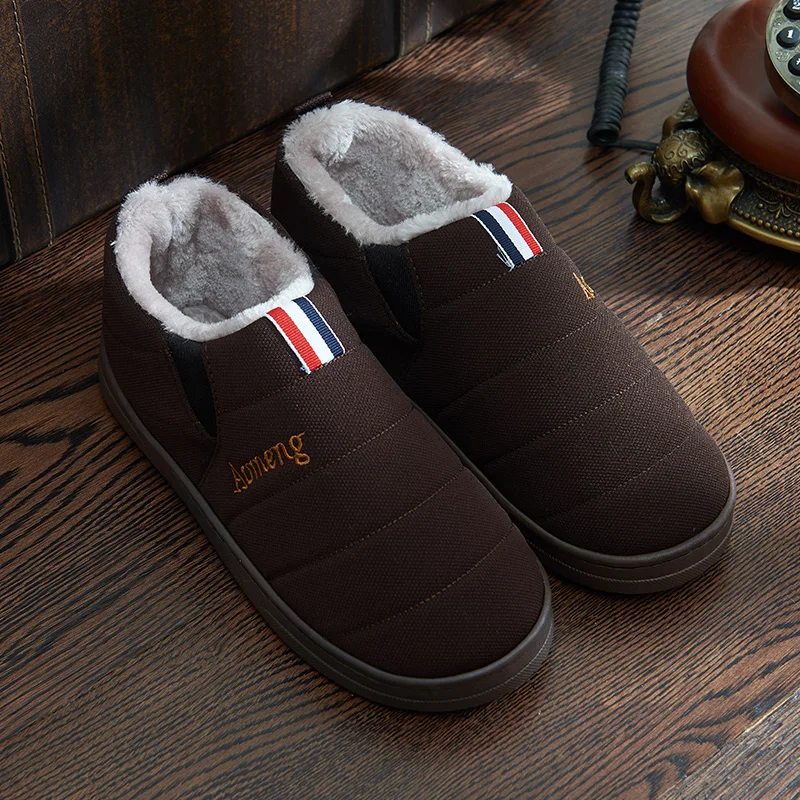 Мужские хлопковые тапочки Новинка 2019 года зимняя мужская теплая хлопковая обувь