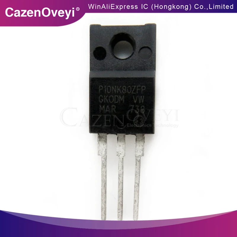 

10 шт./лот STP10NK80ZFP P10NK80ZFP 10N80 TO-220F 10A 800V Новая оригинальная деталь