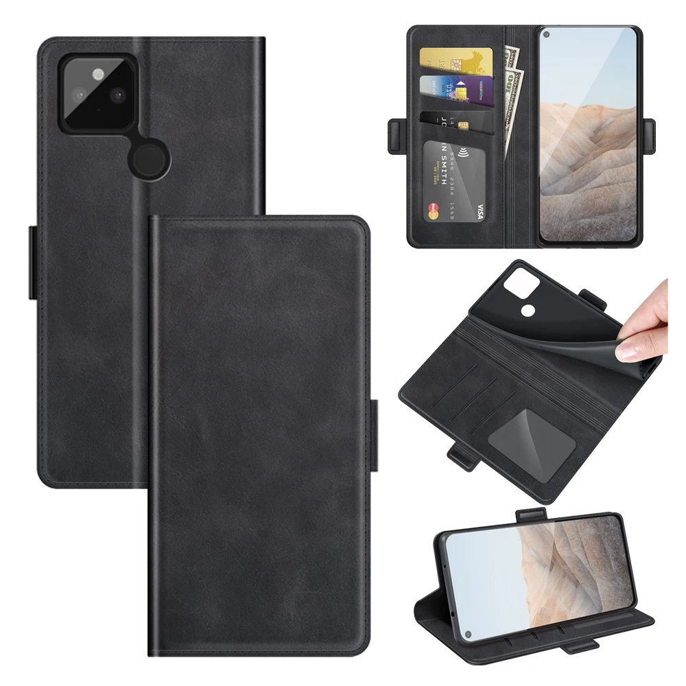 

Case For Google Pixel 5A Leather Wallet Flip Cover Vintage Magnet Phone Case For Google Pixel 5A Coque
