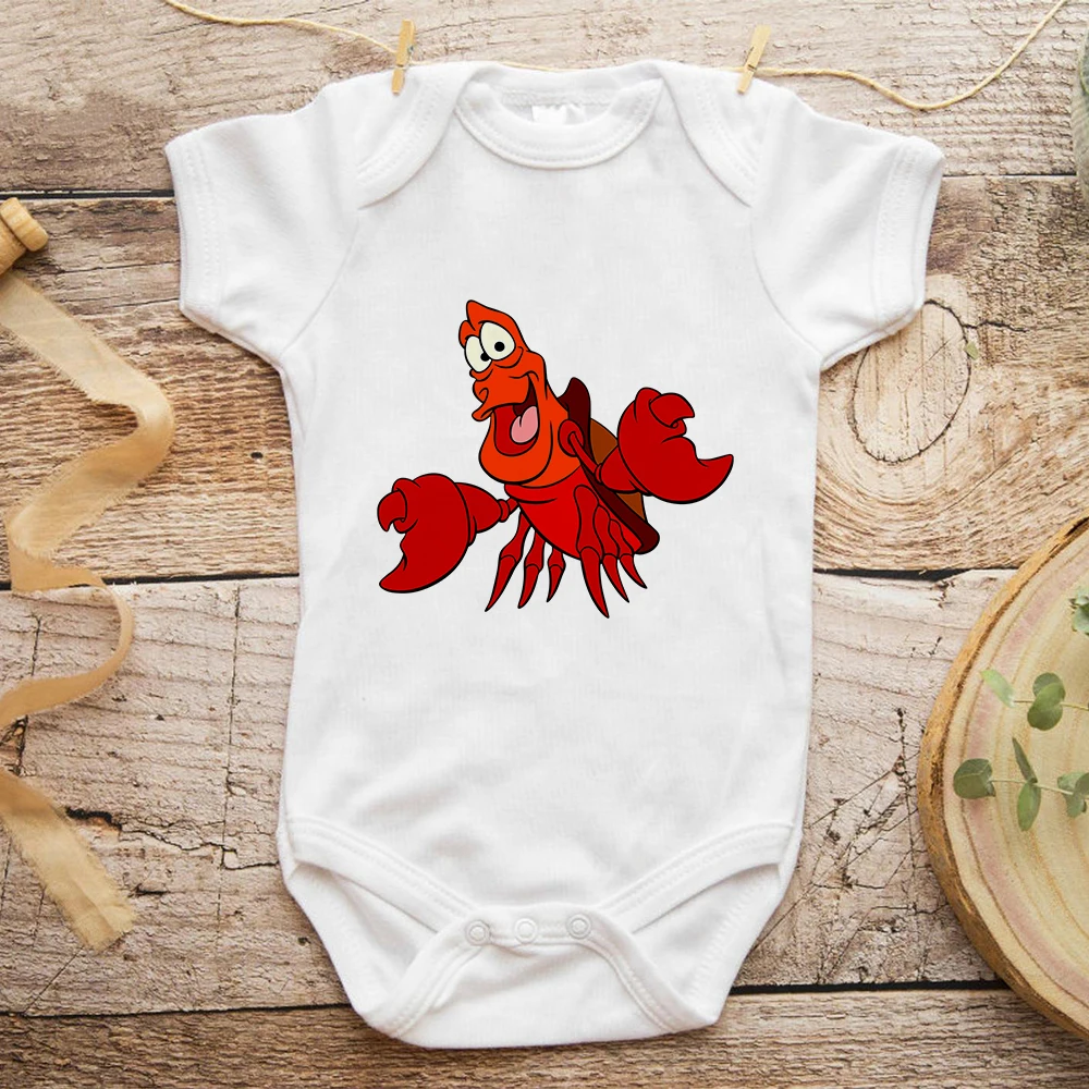 Комбинезон для маленьких девочек с маленькой русалочкой Ариэль новинка Летние