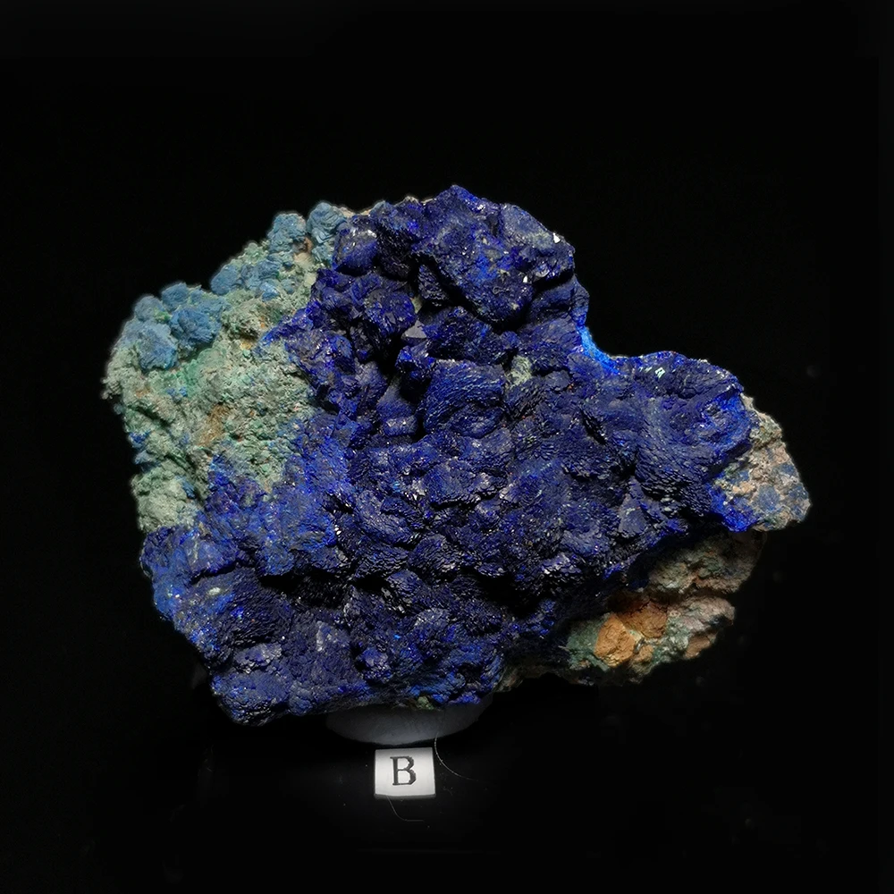 C4-2i2 натуральный малахит Азурит образец минерального кристалла из провинции